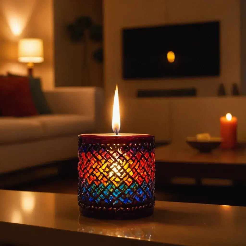 Detalhe da chama de uma vela CandleCove